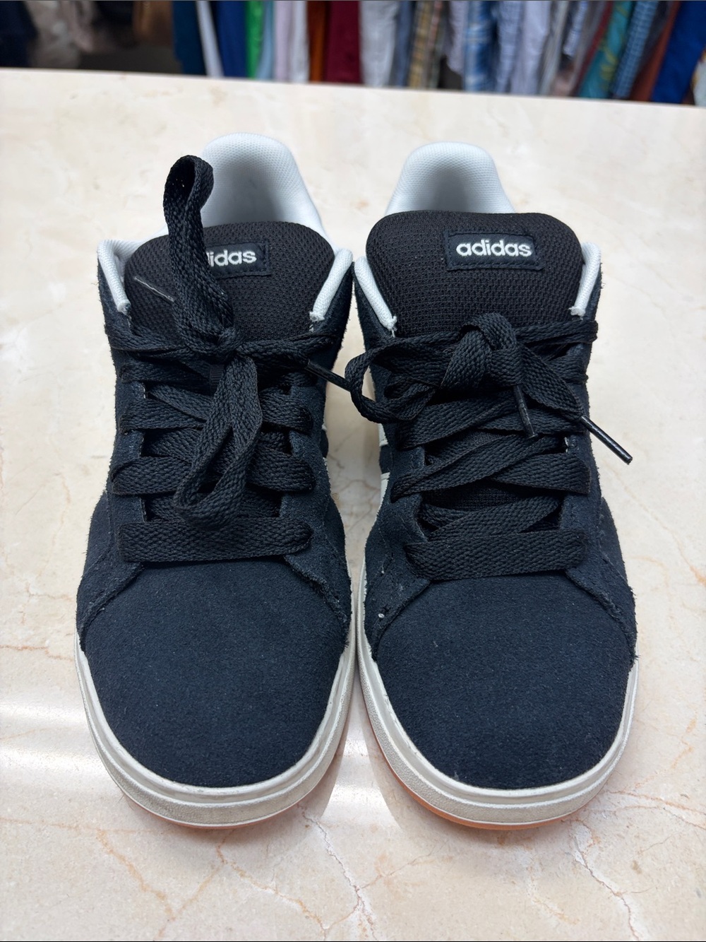 adidas Men’s Black and White Low-Top Sneakers